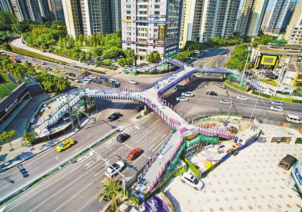 【民生 列表】九龙坡区彩虹天桥将在9月投入使用