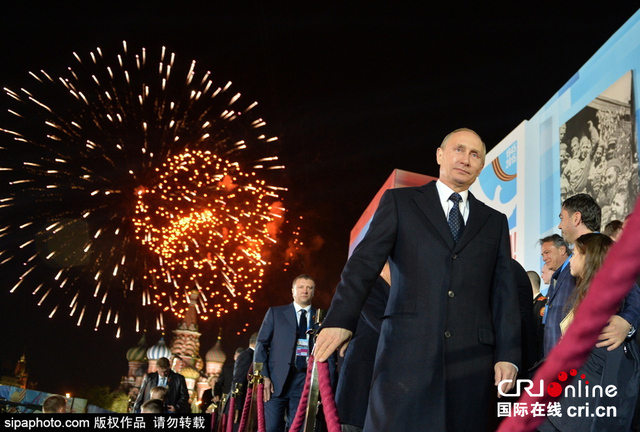 莫斯科紅場舉行煙花盛宴慶祝衛國戰爭勝利70週年