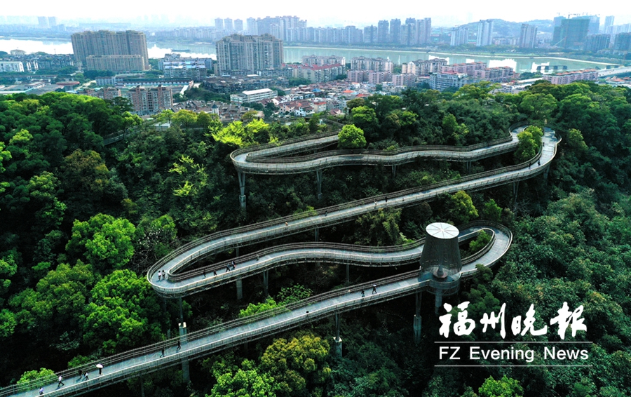 【焦點圖】【福州】【移動版】【Chinanews帶圖】福州再建50個串珠公園 綠道將串聯城區58座山體