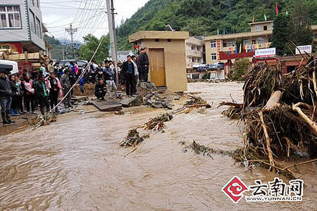 雲南鎮雄魚洞鄉發生特大洪災