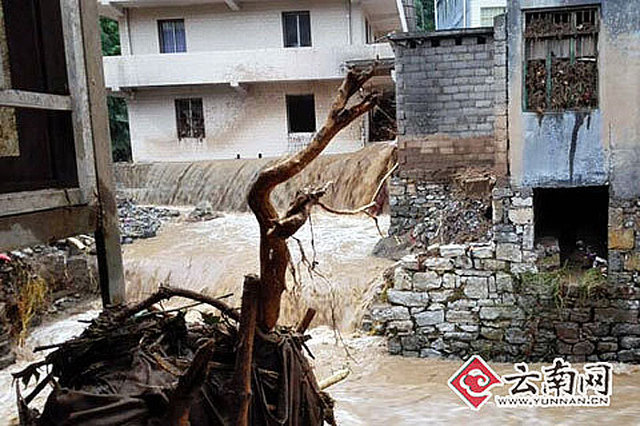 雲南鎮雄魚洞鄉發生特大洪災