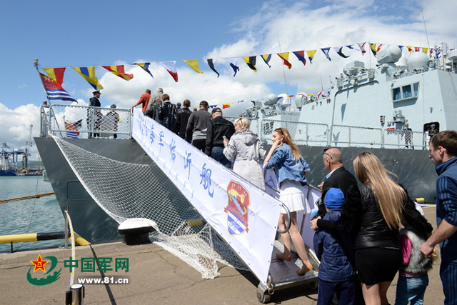 中俄海上聯演艦艇開放日 俄港勁刮中國風