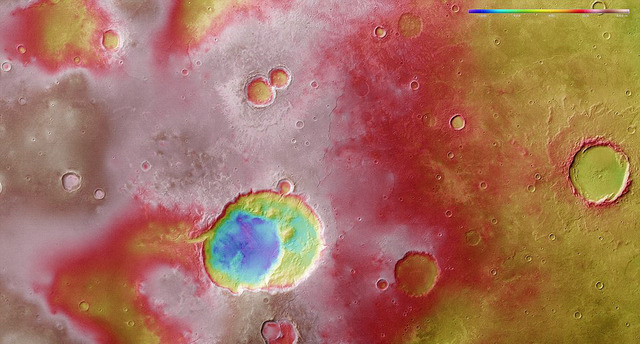 火星地表發現巨型火山坑 或形成于30多億年前