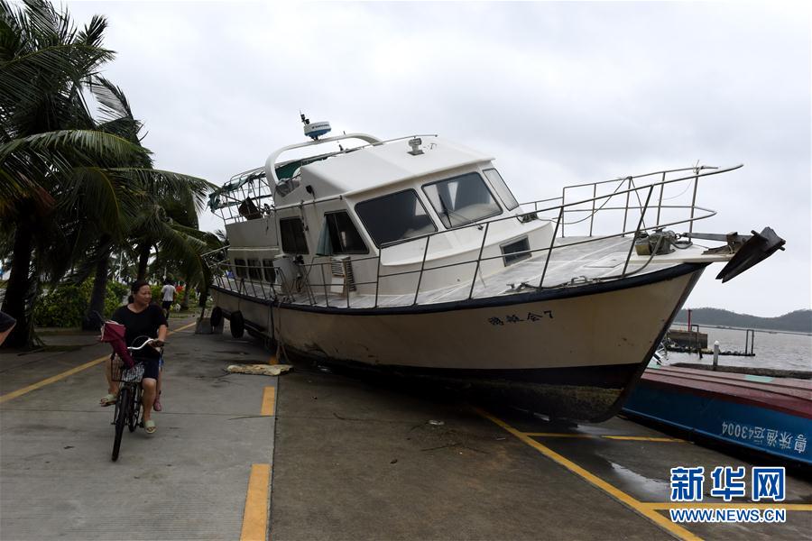 颱風登陸現場直擊：船“上”馬路，車“遊”海裏