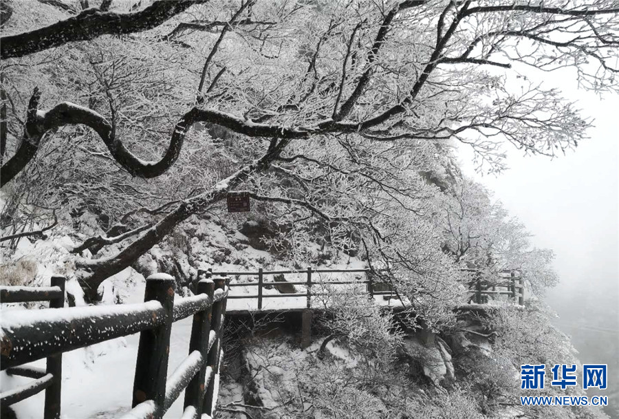 平頂山市魯山縣：初雪到 美景至