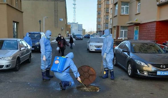 齊齊哈爾市鐵鋒區開展全區全覆蓋無死角大消毒