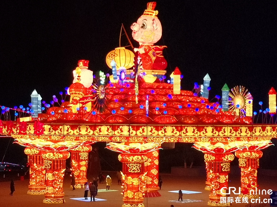 【焦点图-大图】【图说1】三门峡陕州灯会：地平线下的“灯火盛宴”