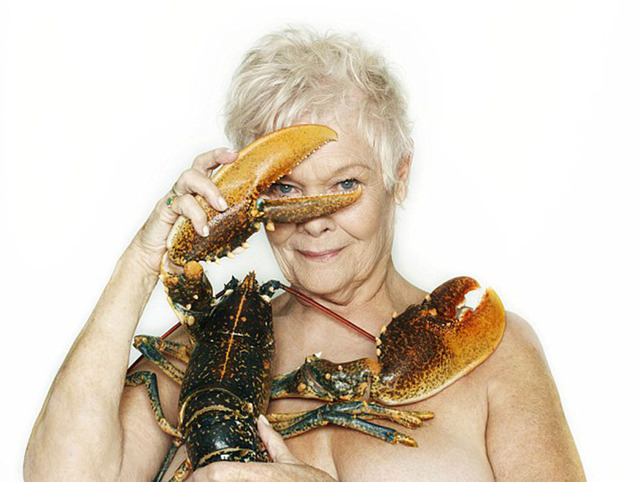 英众女星与海洋动物尸体合拍裸体写真 呼吁保护生态