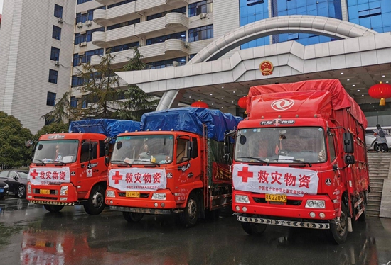 （急稿）紅十字會緊急調撥疫情防控物資馳援湖北鄂州