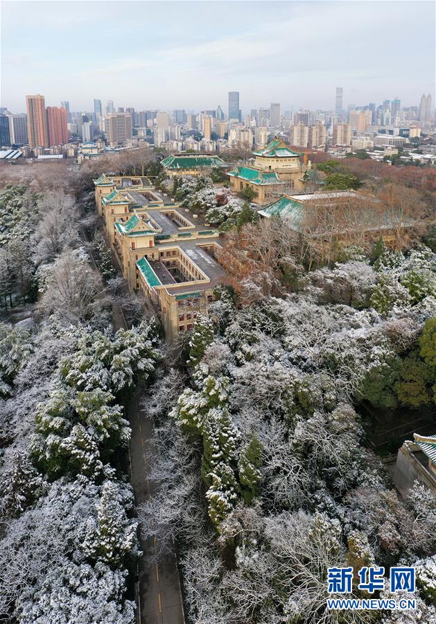 武漢大學雪後如畫