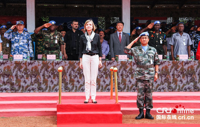 联合国第十七次授予中国赴利比里亚维和部队和平荣誉勋章