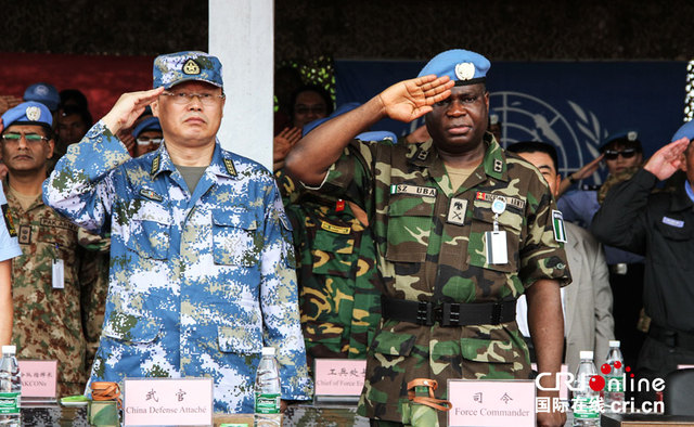 聯合國第十七次授予中國赴利比裡亞維和部隊和平榮譽勳章
