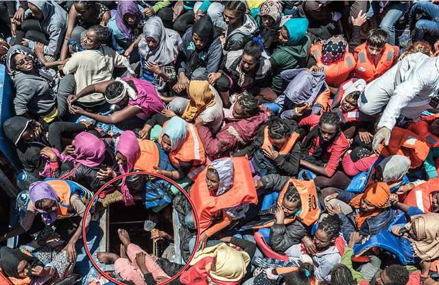 利比亚难民图片