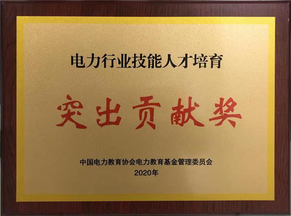 國網陜西培訓中心榮獲2020年電力行業技能人才培育突出貢獻獎