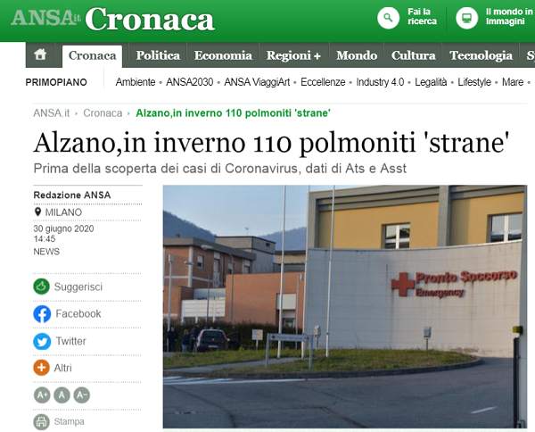 热点 | 意大利去年9月或已存在新冠病毒！钟南山公布一个新数字…