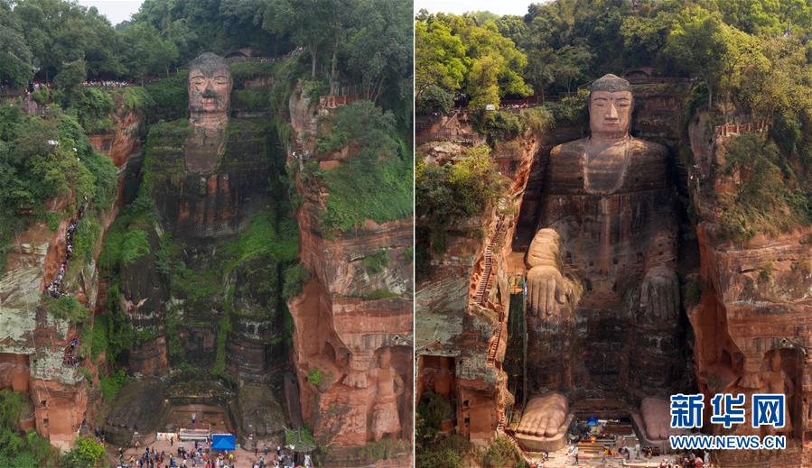 四川乐山大佛正式“出关” 九曲栈道重新开放