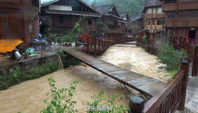 貴州"千戶侗寨"遇十年最強降雨 洪水急如猛獸