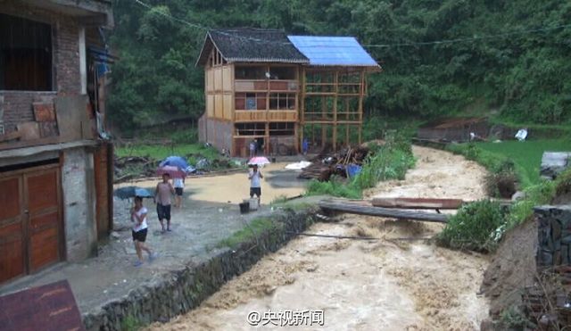 貴州"千戶侗寨"遇十年最強降雨 洪水急如猛獸