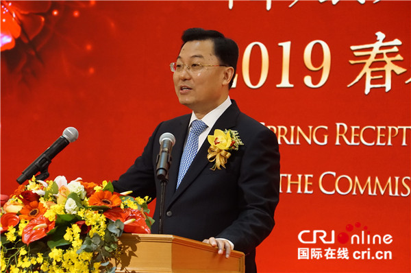 外交部驻港公署特派员谢锋致辞(李纳新摄)