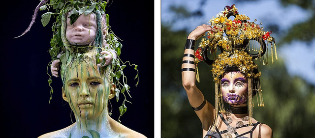 奧地利舉辦世界人體彩繪藝術節 主題"戀裝癖"