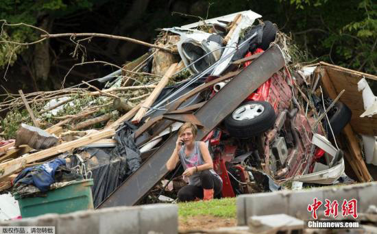 美国肯塔基州遭洪水袭击 至少2人死亡6人失踪