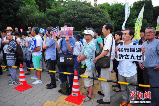 日本眾院將對安保法進行表決 各界民眾抵制抗議