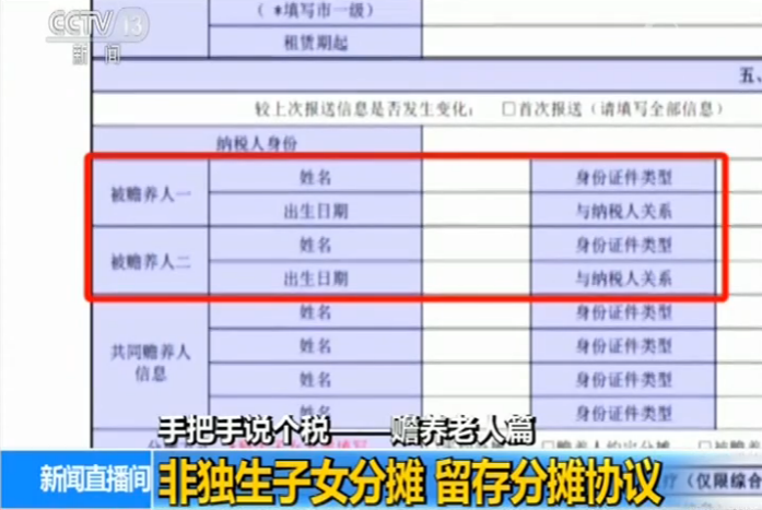 手把手教你读懂个税专项附加扣除政策 “掰开揉碎”说赡养