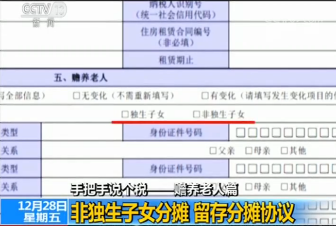 手把手教你读懂个税专项附加扣除政策 “掰开揉碎”说赡养