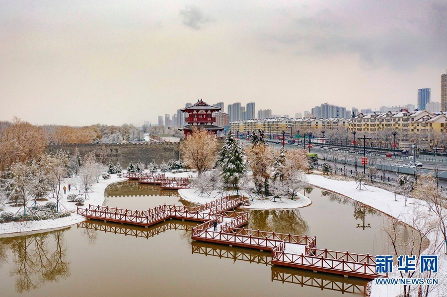 河南洛陽：瑞雪兆豐年 洛城美如畫