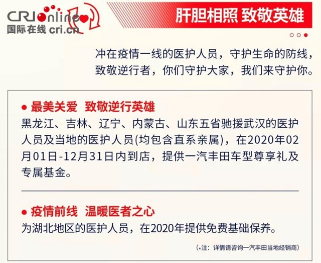 汽車頻道【供稿】【資訊】一汽豐田為疫情全力以赴
