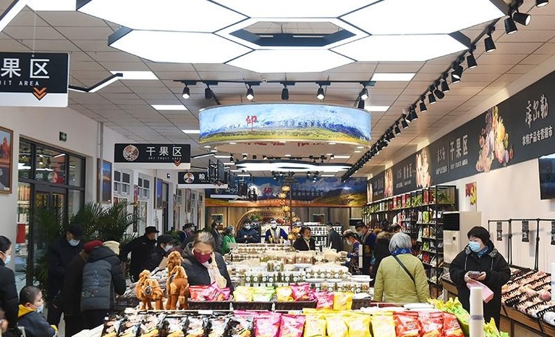 河北省石家庄市库尔勒农特产品专营超市和新疆特色餐厅开业