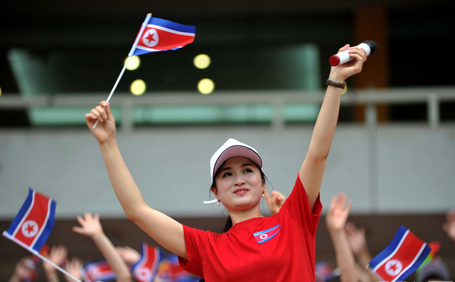 朝鮮美女啦啦隊東亞杯驚艷亮相
