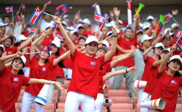 朝鮮美女啦啦隊東亞杯驚艷亮相
