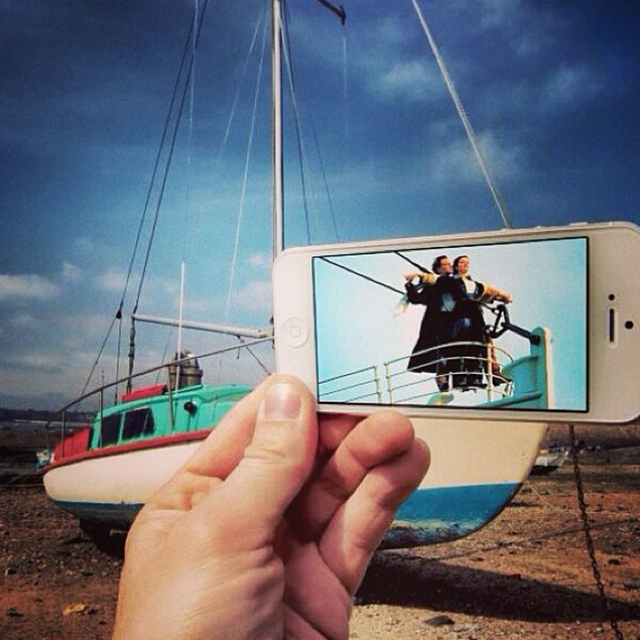 创意错位照片:电影场景完美植入现实生活 创意错位照片:电影场景完美植入现实生活