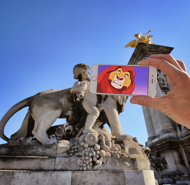 创意错位照片:电影场景完美植入现实生活 创意错位照片:电影场景完美植入现实生活