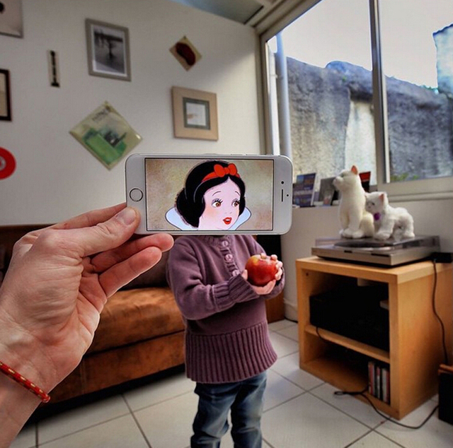 创意错位照片:电影场景完美植入现实生活 创意错位照片:电影场景完美植入现实生活