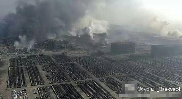 天津濱海新區爆炸前後對比圖
