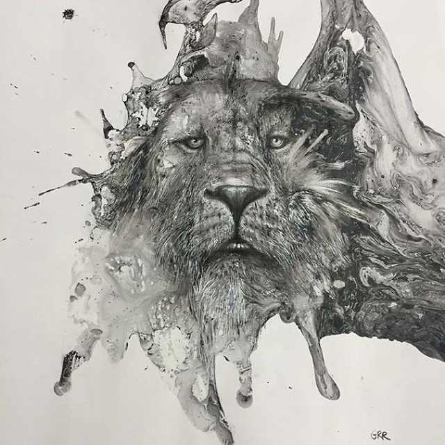 加拿大畫家紙上潑墨 混沌中創造精美作品 加拿大畫家紙上潑墨 混沌中創造精美作品