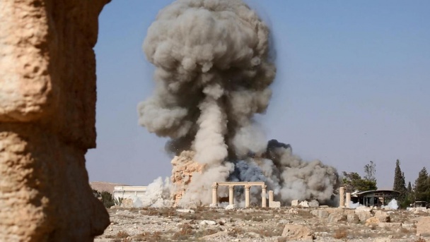 “伊斯蘭國”恐怖分子公佈炸毀敘利亞神廟全程