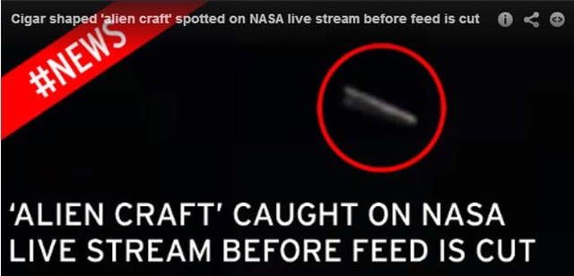 NASA视频中惊现香烟状UFO高速飞过国际空间站 NASA视频中惊现香烟状UFO高速飞过国际空间站