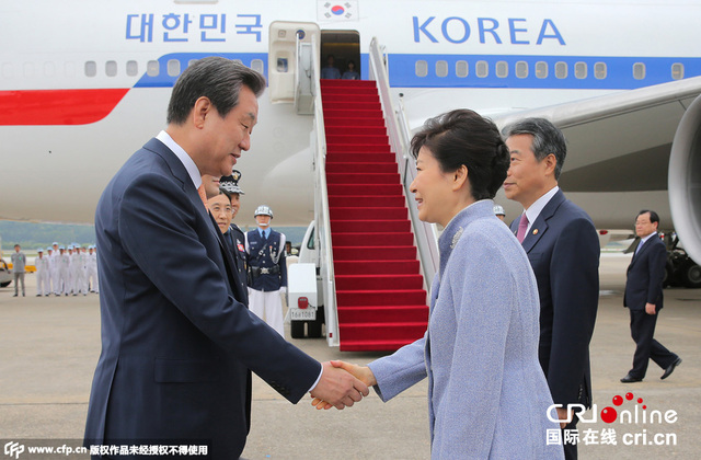 韓國總統樸槿惠乘專機啟程訪華