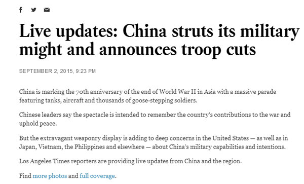 外媒直播中国阅兵盛况 成社交媒体热门话题 外媒直播中国阅兵盛况 成社交媒体热门话题