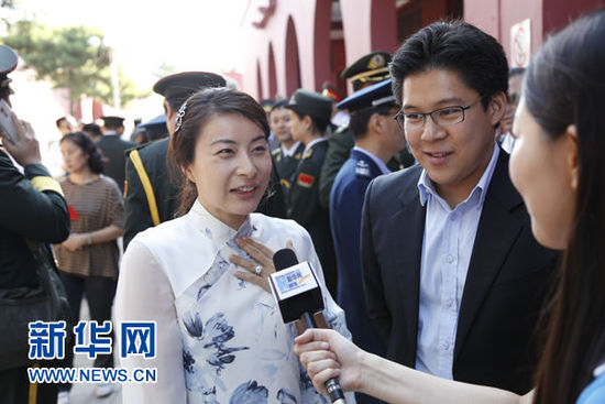 郭晶晶夫婦觀禮:閱兵呈現不一樣的中國力量