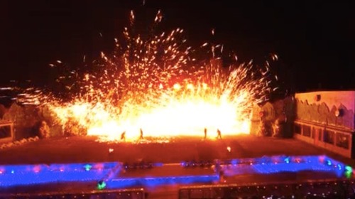 The impression on Yanqing: molten metal show at the Great Wall_fororder_打铁花