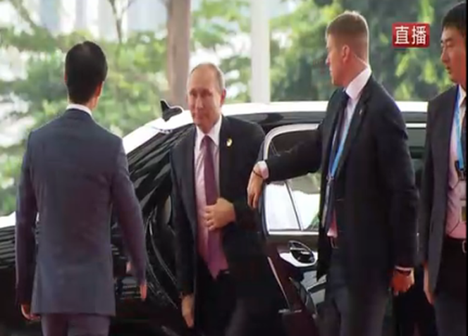 俄罗斯总统普京抵达厦门会议中心