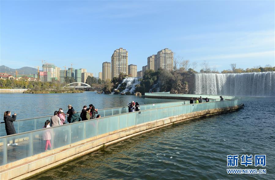 昆明：瀑佈公園冬日美