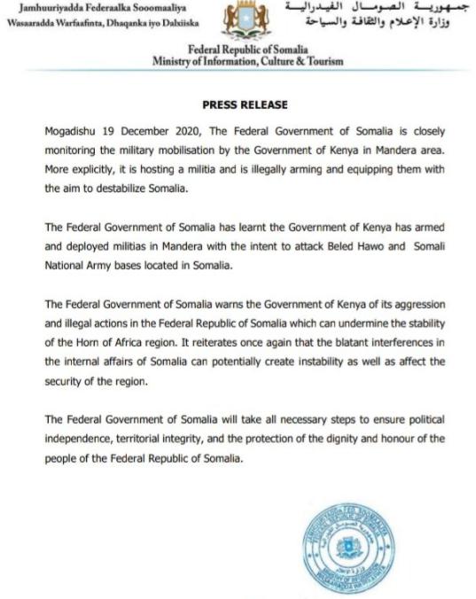 非洲观察丨肯尼亚索马里断交风波后续 双方寻求伊加特调解