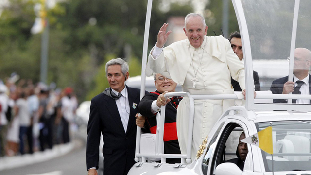 罗马教皇方济各访问古巴 在哈瓦那主持万人弥撒大会