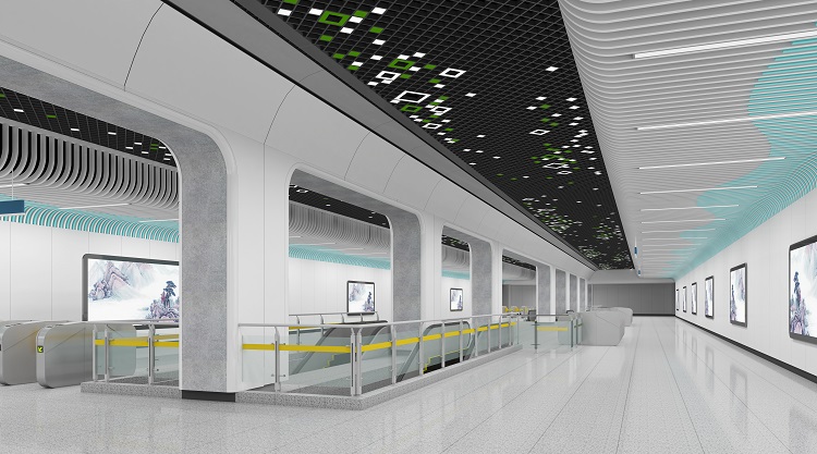 济南地铁2号线19座地铁站全景图来袭