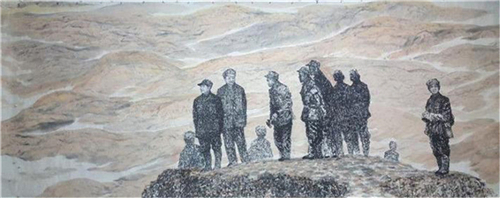 《转战陕北的日子里》505&times;195cm